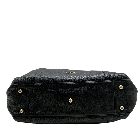 Auth FURLA - Dark Navy Leather Tote Bag - Picture 9 of 11